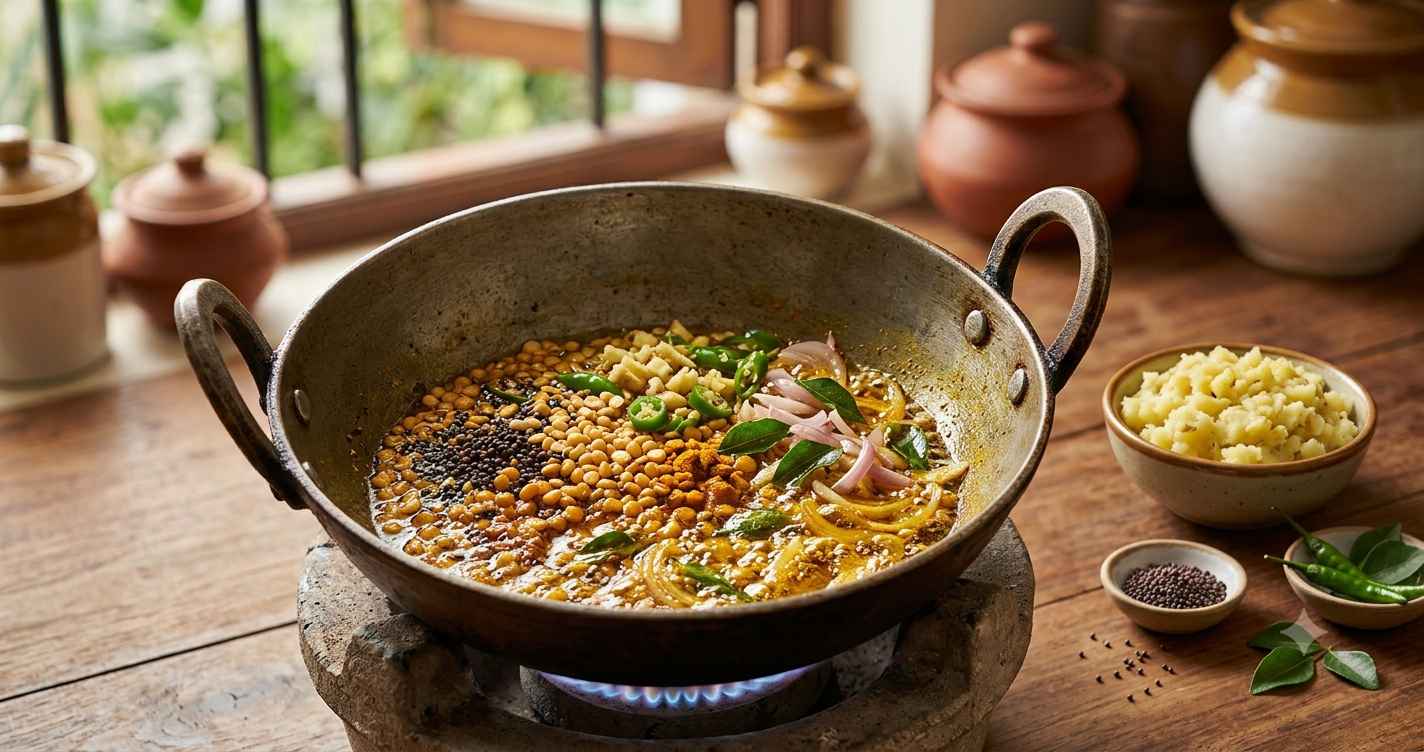 Preparing Aloo Masala