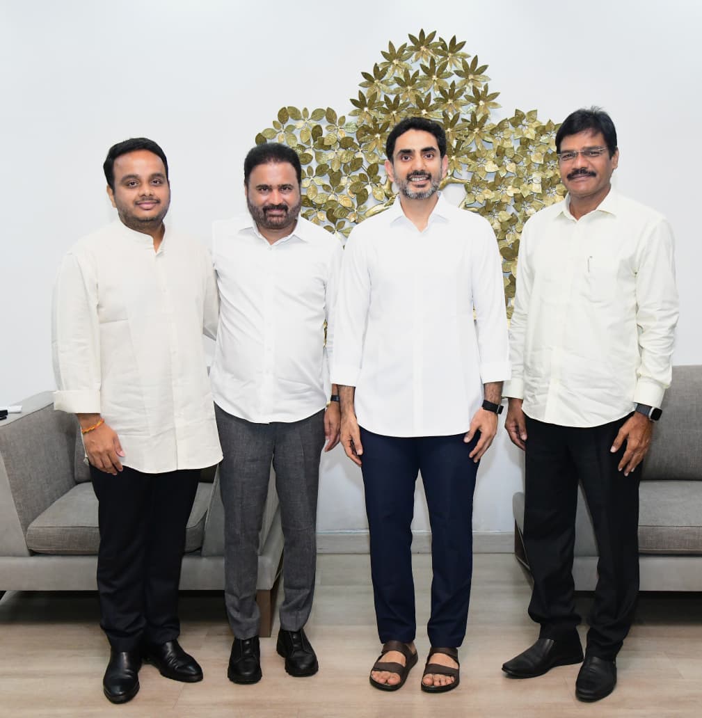 నూతనంగా రాజ్యసభకు ఎన్నికైన సభ్యులు తెలుగుదేశం పార్టీ వర్కింగ్ ప్రెసిడెంట్ నారా లోకేష్ను కలిశారు Newly Elected Rajya Sabha Members Met Telugu Desam Party Working President Nara Lokesh