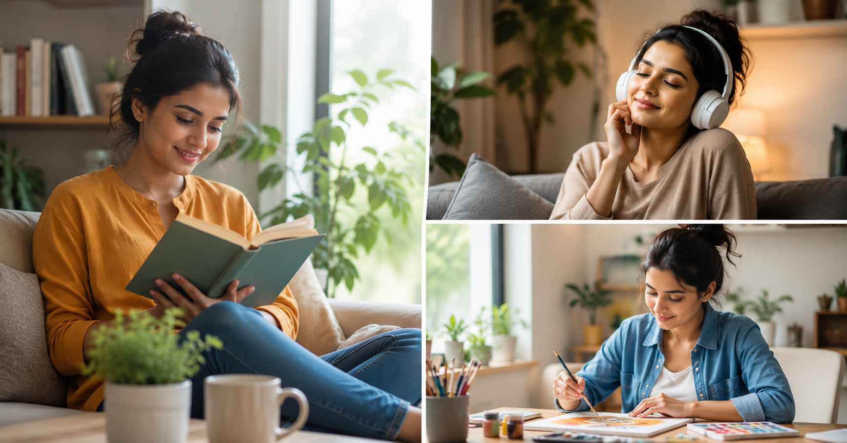Reading books brings peace