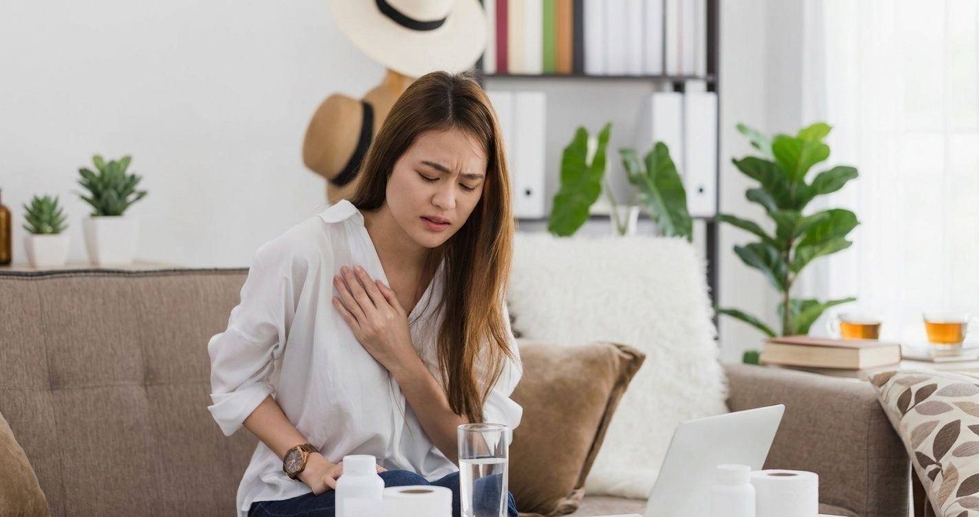 Shortness of breath during minor exertion is a sign of insufficient blood supply to the heart 