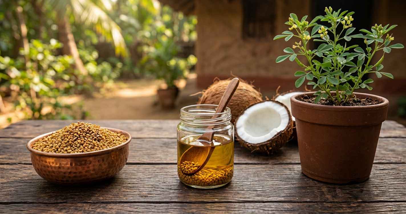 Strengthening hair with fenugreek