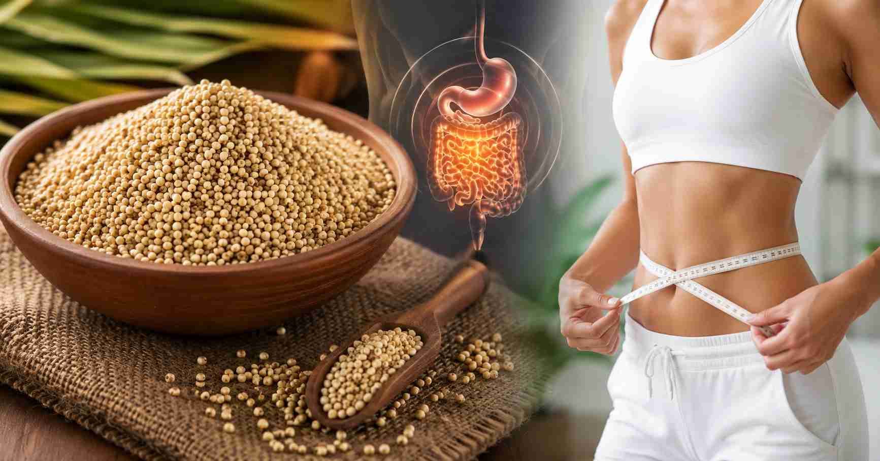 The high fiber content in sorghum aids digestion