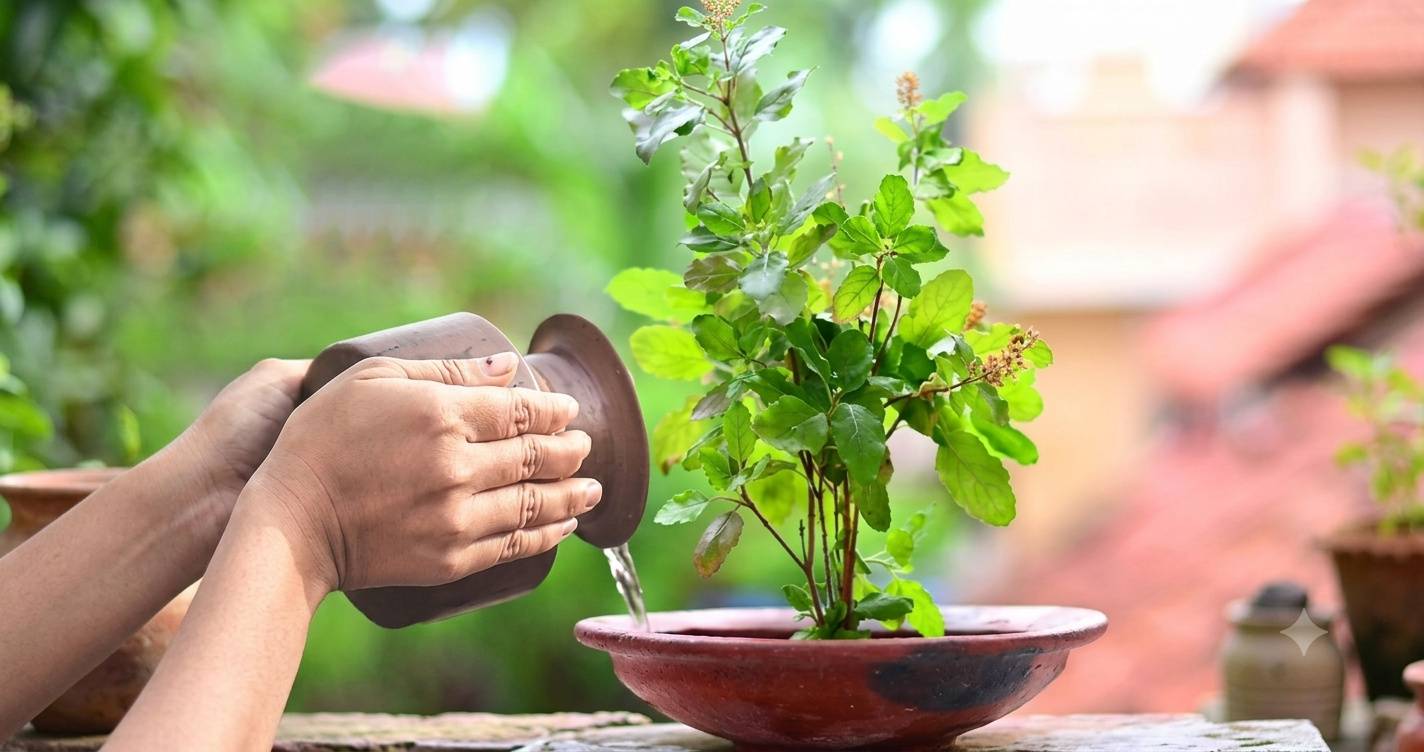 Tulasi plant clean is essential