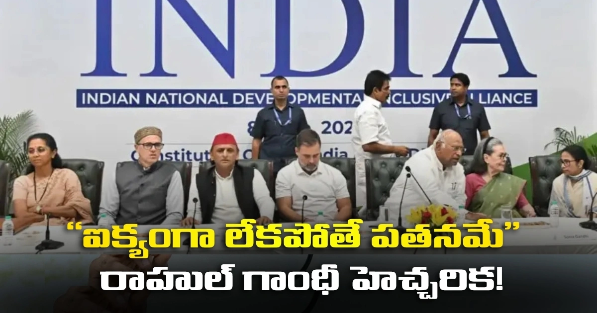 ఐక్యంగా వుంటేనే మనగలం.. లేదంటే పతనమే : రాహుల్ గాంధీ We Can Survive Only If We Remain United Otherwise It Means Our Downfall Rahul Gandhi