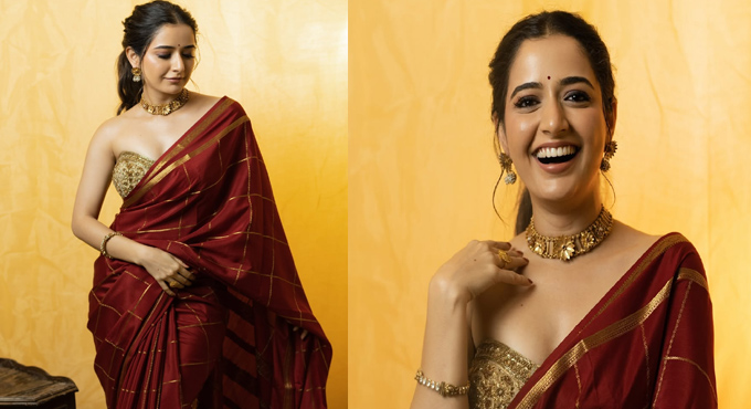 Ashika Ranganath Hot In Saree