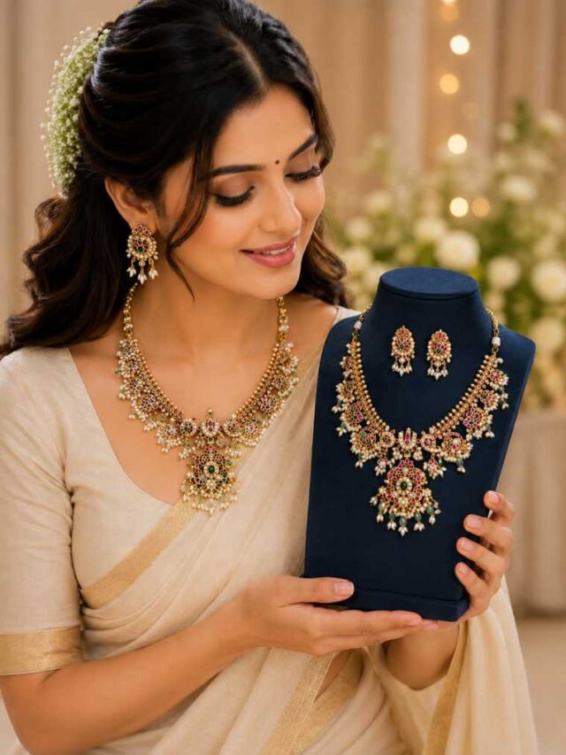 చీరకట్టు అందగత్తెలకు గుట్టపూసల ముత్యాల హారాలు..