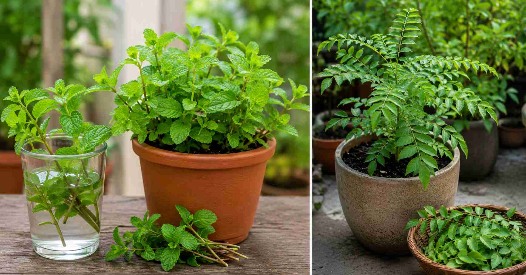 mint can also be grown from cuttings