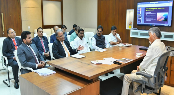 Ongc Chairman Pays Courtesy Call On Cm Chandrababu Naidu