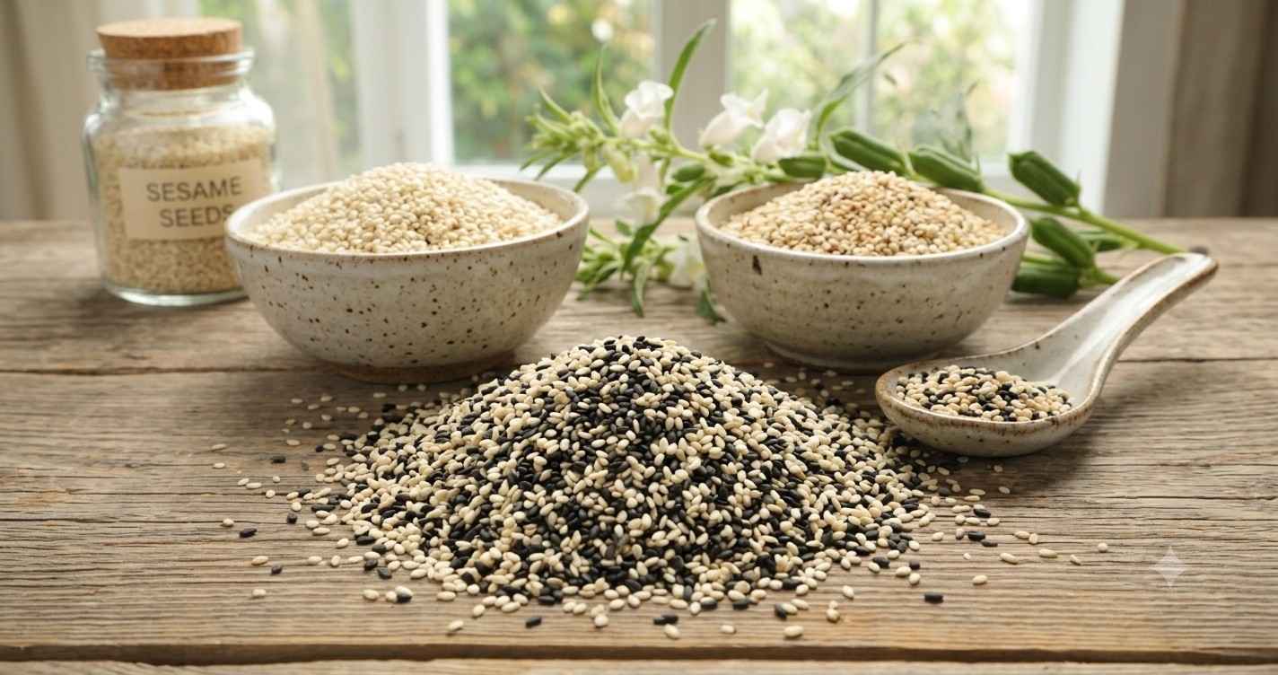 Sesame seeds contain minerals such as calcium, iron, and magnesium