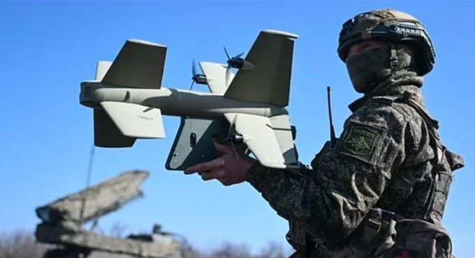 ఉక్రెయిన్ డ్రోన్లపై రష్యా బ్రహ్మాస్తం.. యోల్కా..! Russian Forces Use Handheld Yolka System To Take Down Drone
