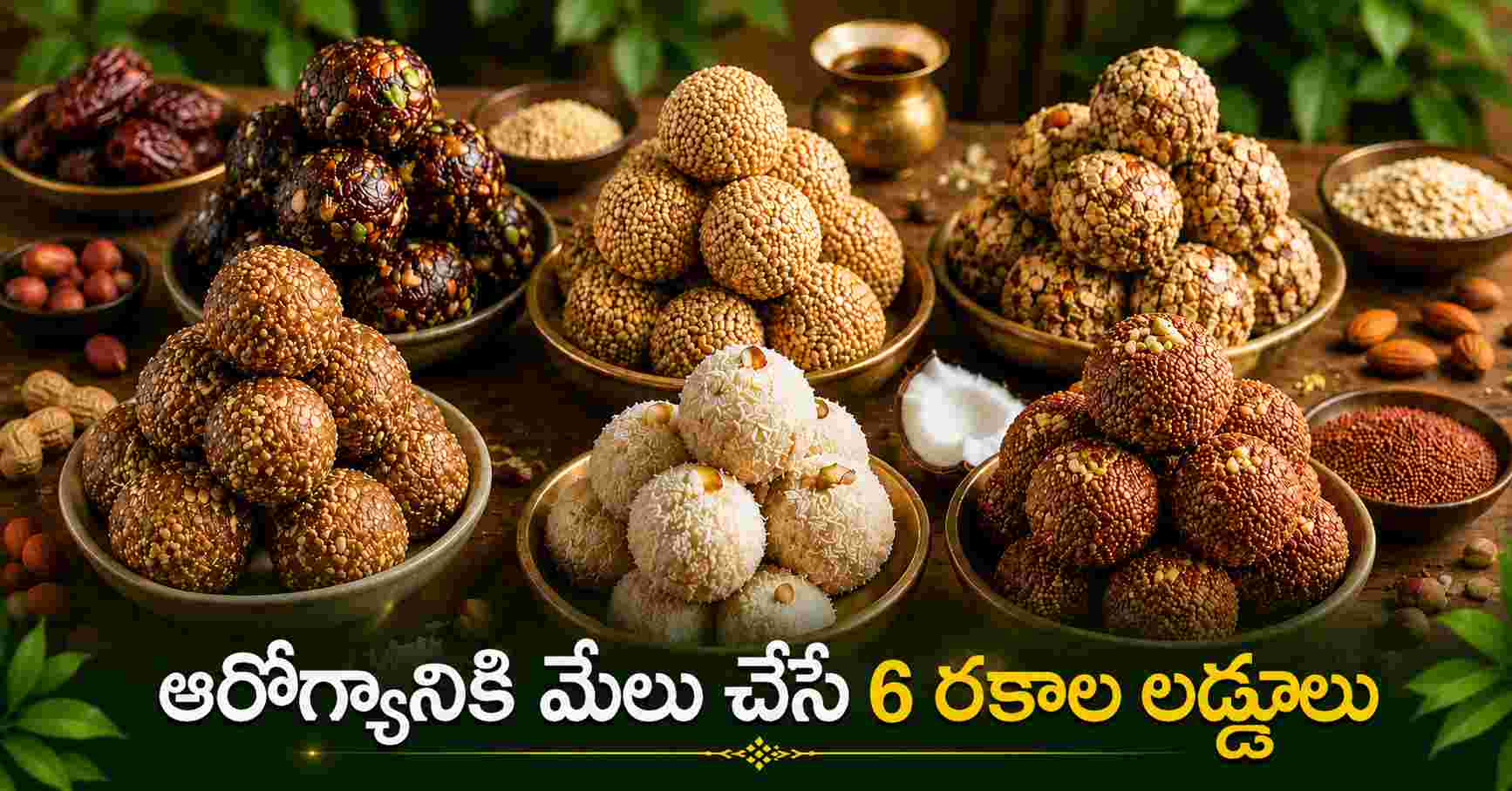 చక్కెరతో తయారయ్యే స్నాక్స్కు బదులుగా ఈ 6 లడ్డూలు ట్రై చేయండి.. Try These 6 Types Of Ladoos Instead Of Sugar Based Snacks