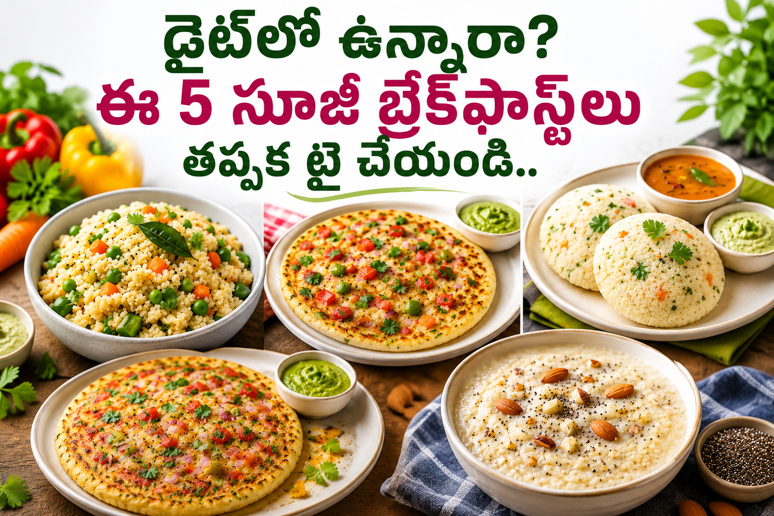 Are You On A Diet You Must Try These 5 Sooji Semolina Breakfast Recipes