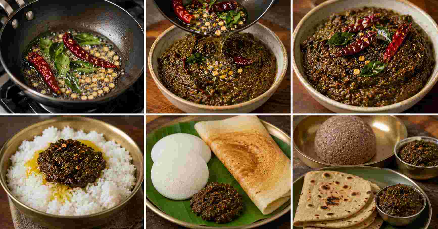 Adding a tempering to Gongura chutney enhances its taste even more