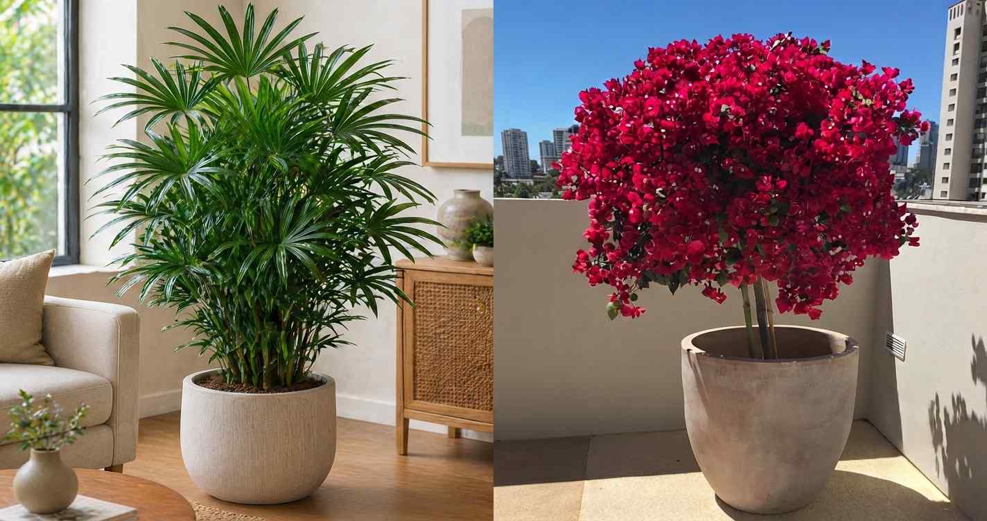 Areca Palm and Bougainvillea – A Beautiful Duo