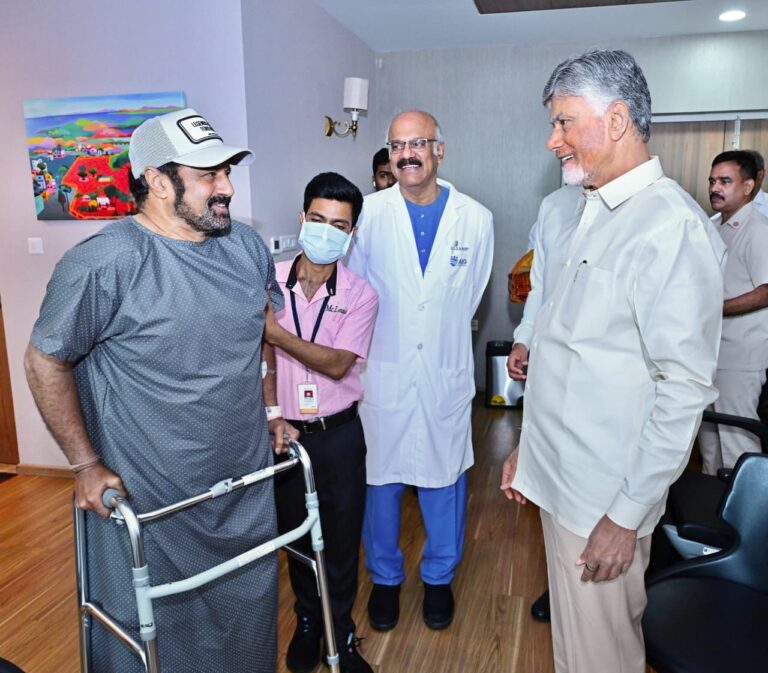 బాలకృష్ణను పరామర్శించిన సీఎం చంద్రబాబు