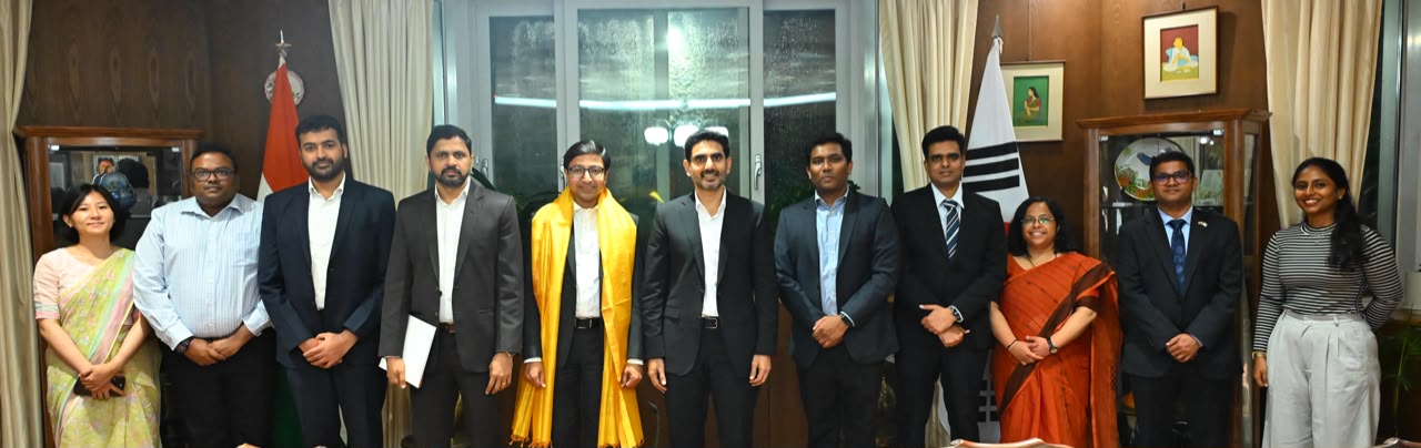 దక్షిణ కొరియాలో భారత రాయబారి గౌరంగలాల్ దాస్ తో మంత్రి లోకేష్ భేటీ Nara Lokesh Invites Samsung Lg South Korean Chip Companies Invest Andhra Pradesh Seoul Suri