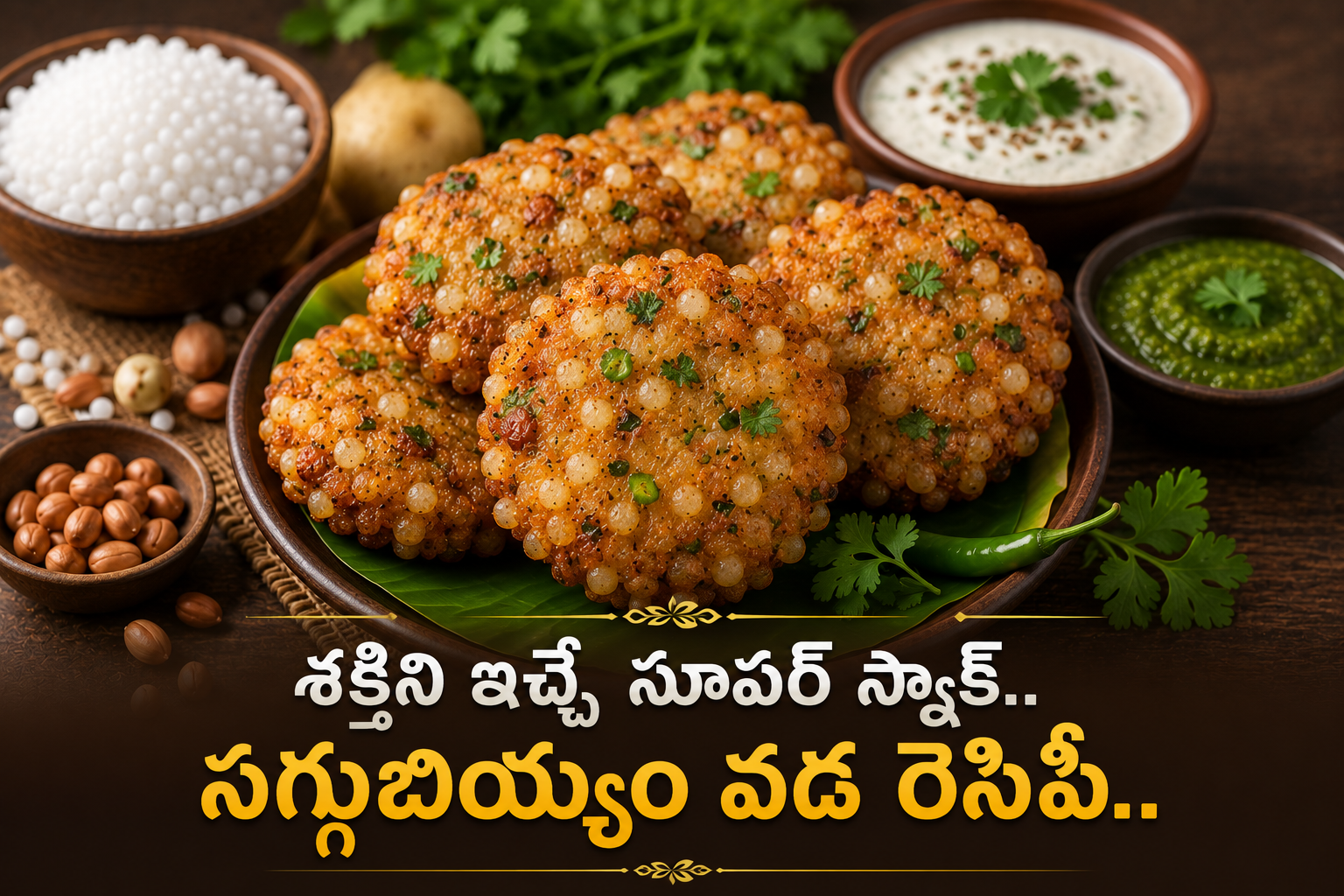 శక్తిని ఇచ్చే సూపర్ స్నాక్.. సగ్గుబియ్యం వడ రెసిపీ.. A Super Snack That Boosts Energy Sabudana Vada Recipe