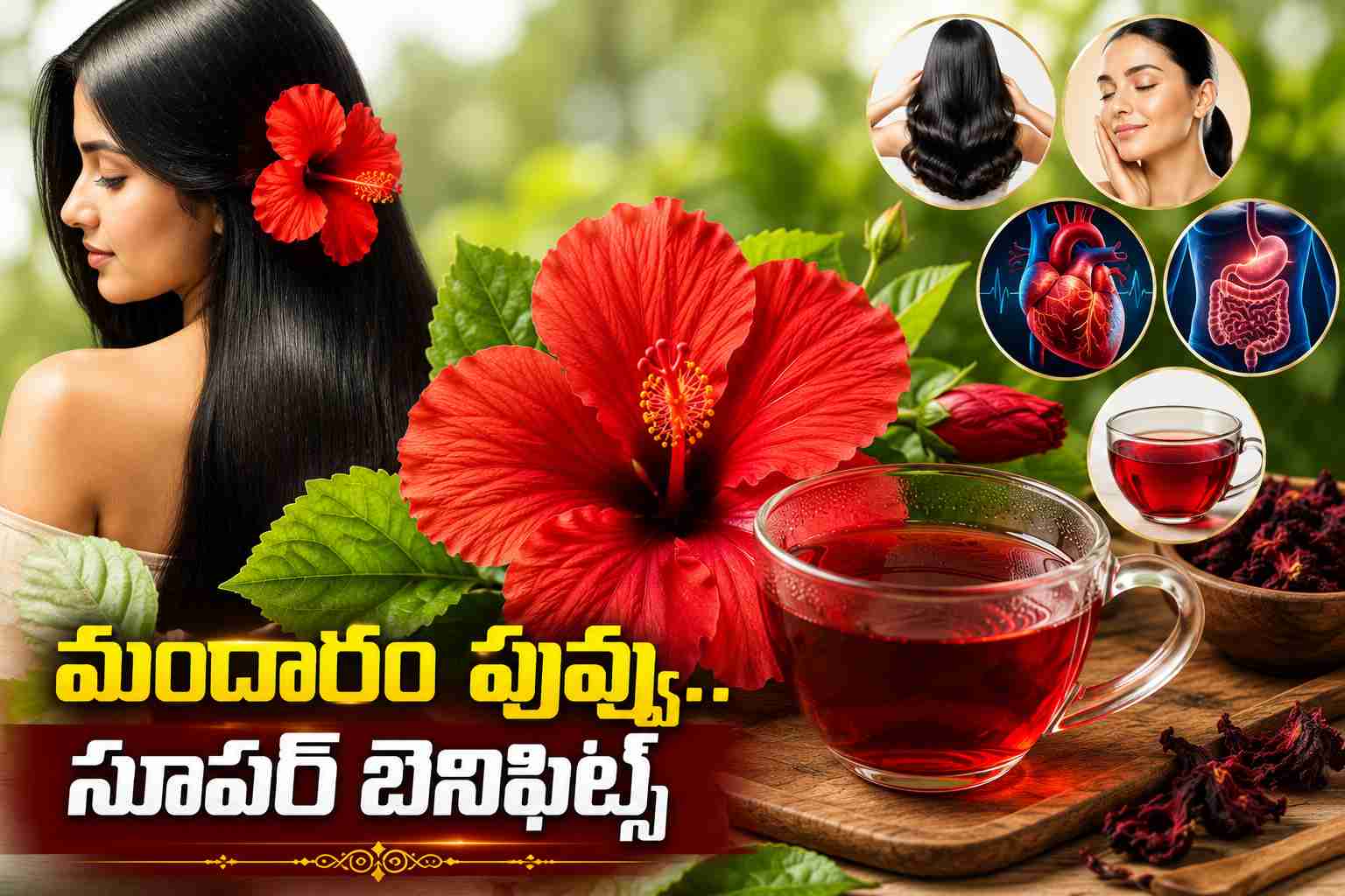 ఒక్క మందారం పువ్వుతో ఇన్ని ప్రయోజనాలా? జుట్టు, చర్మం, టీ.. అన్నింటికీ బెస్ట్.. One Hibiscus Flower Countless Benefits Best For Hair Skin Tea
