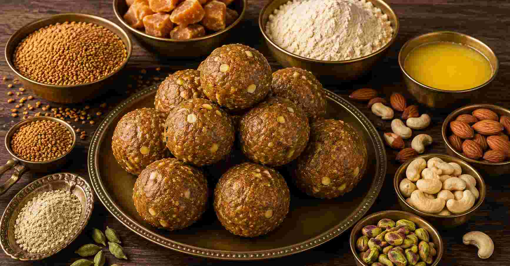 Ingredients for Fenugreek Laddu