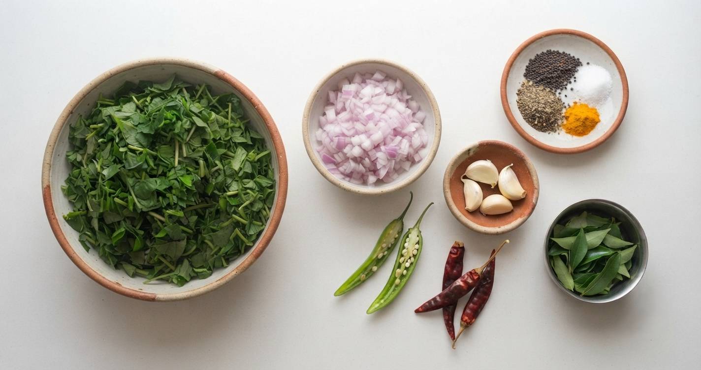 Ingredients for Ponnaganti Kura