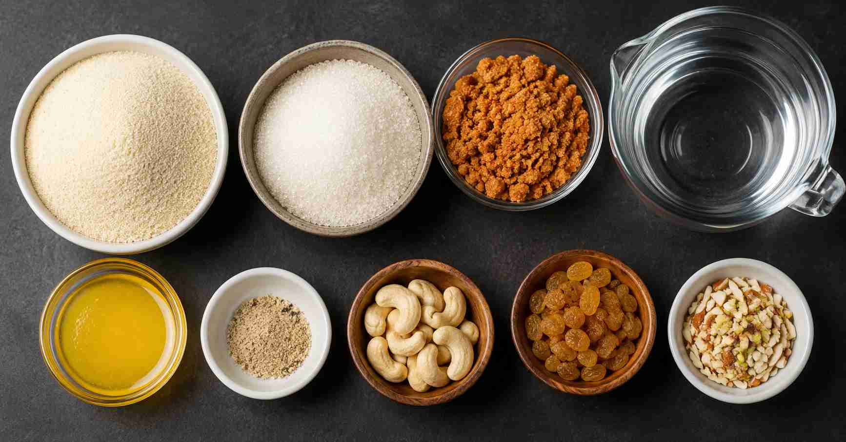 Ingredients required for halwa