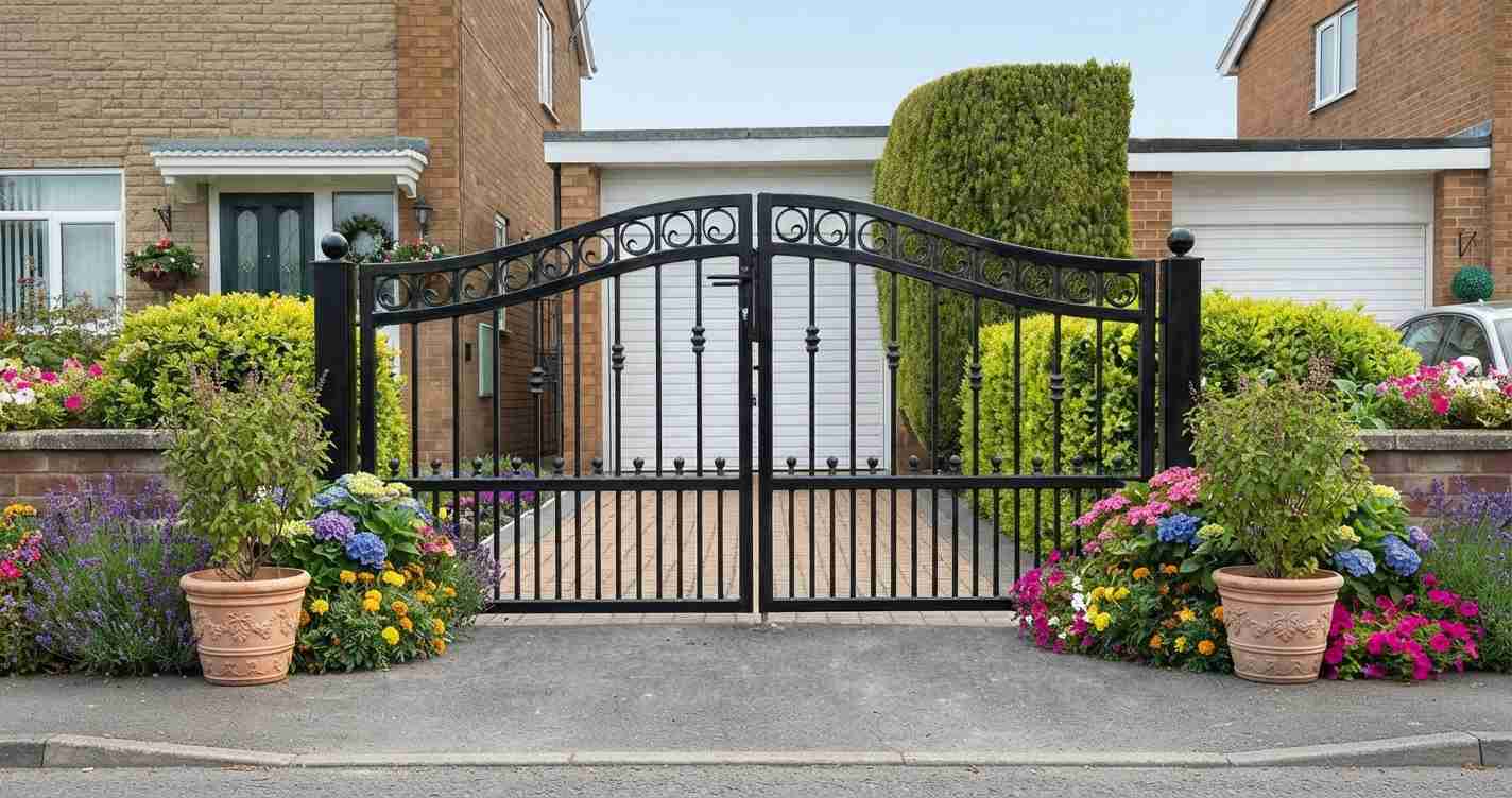 It is good to grow Tulasi and flowering plants near the gate