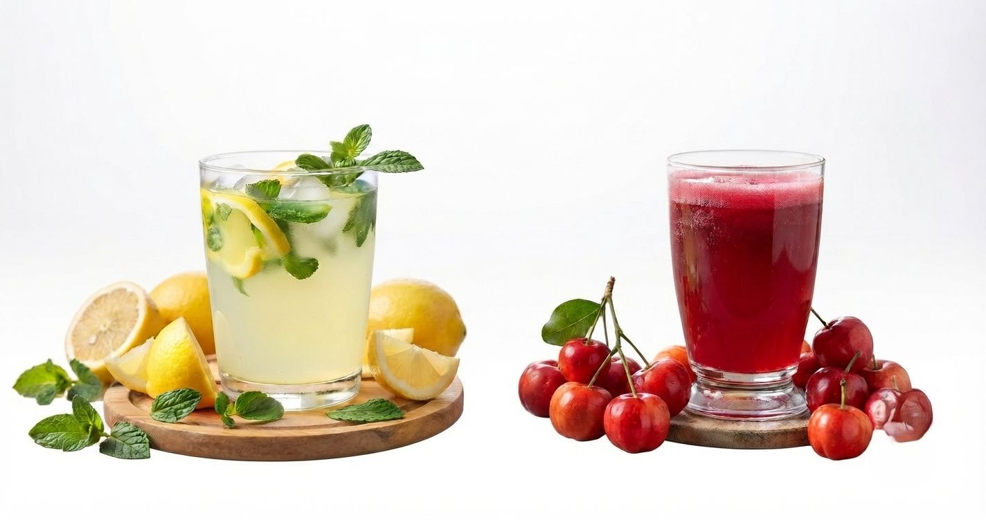 Lemon Water & Cherry Juice