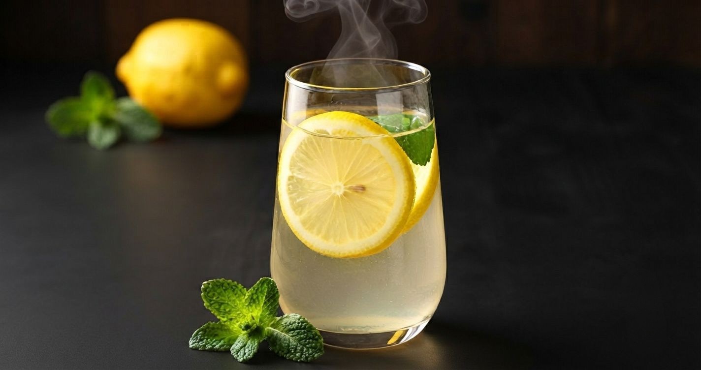 Lukewarm lemon water