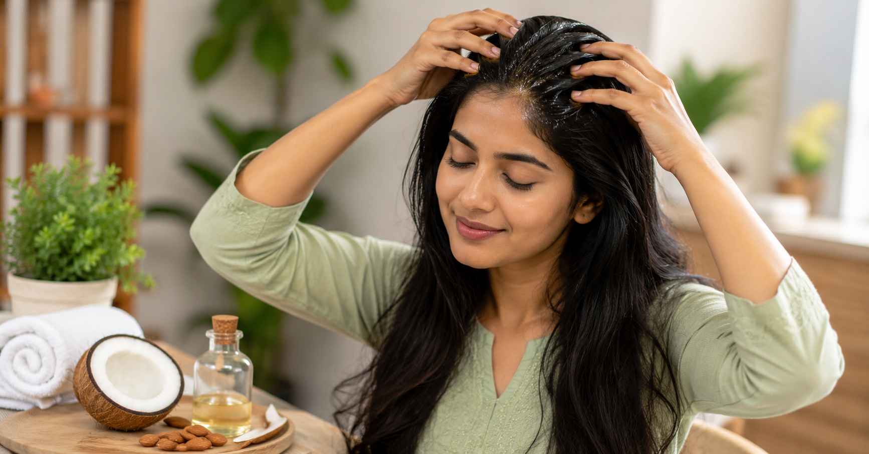 Massage with oil