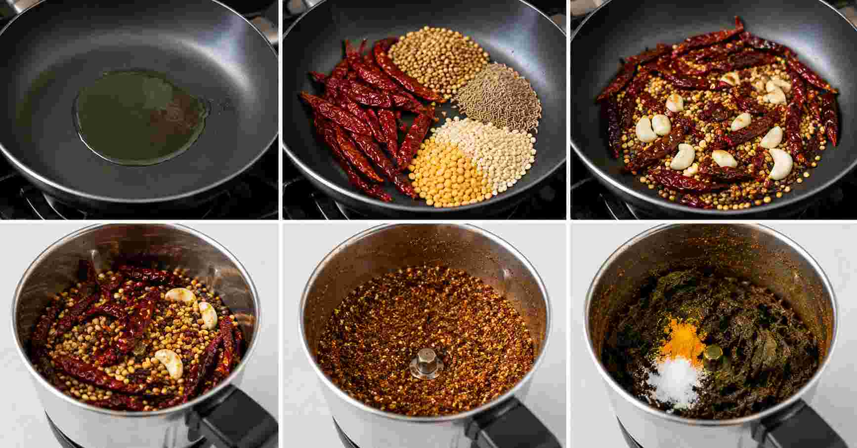 Method of grinding the masala for Gongura chutney