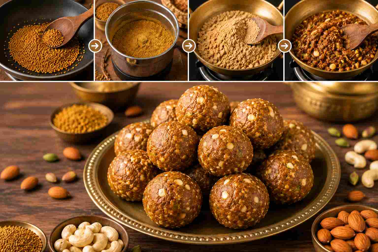 Method of preparing Fenugreek Laddu