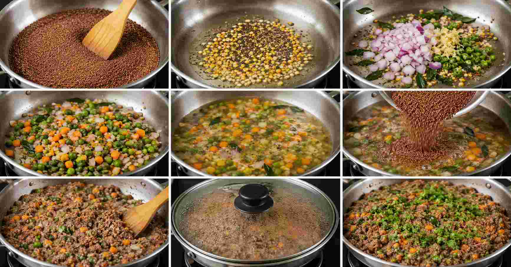 Method of preparing Ragi Upma