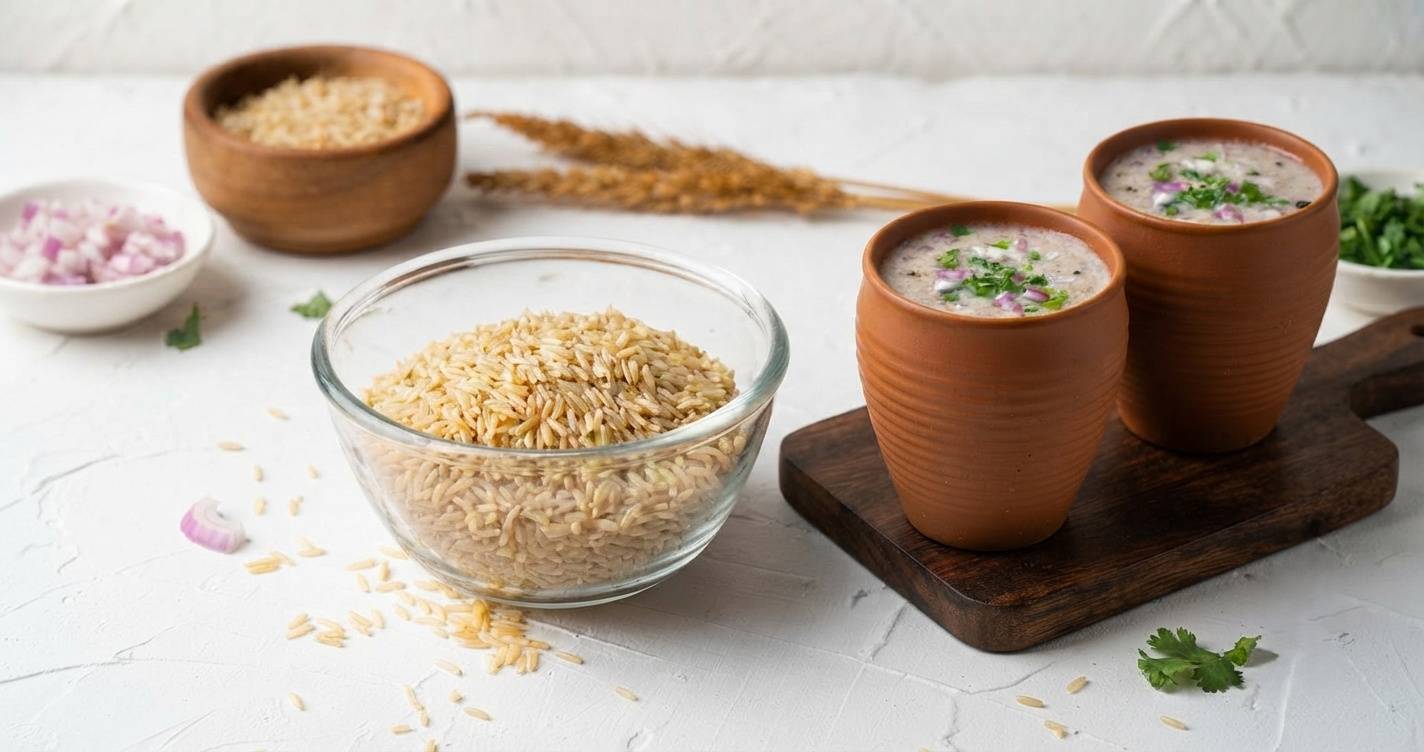 Nutrients in brown rice and ragi