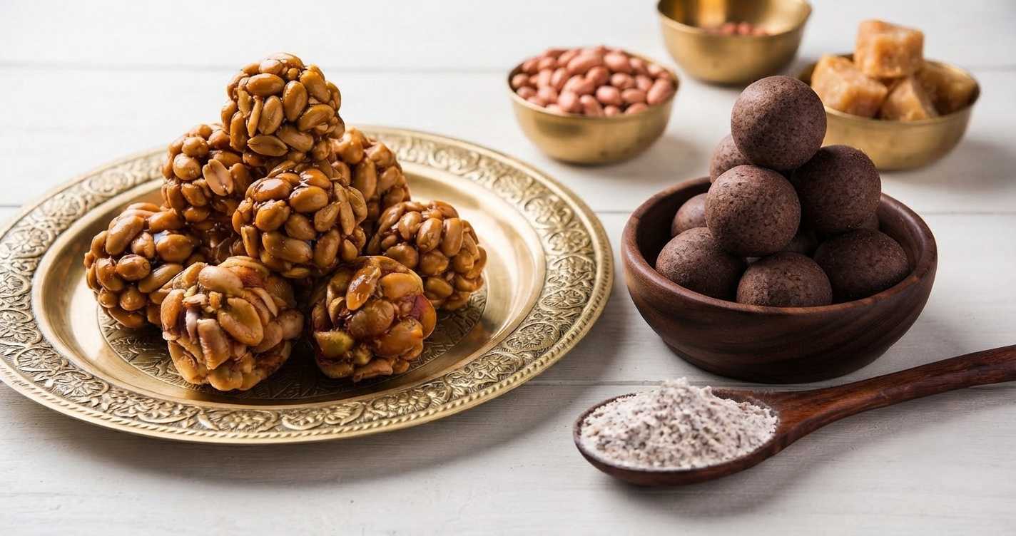 Ragi and Peanut Laddoos