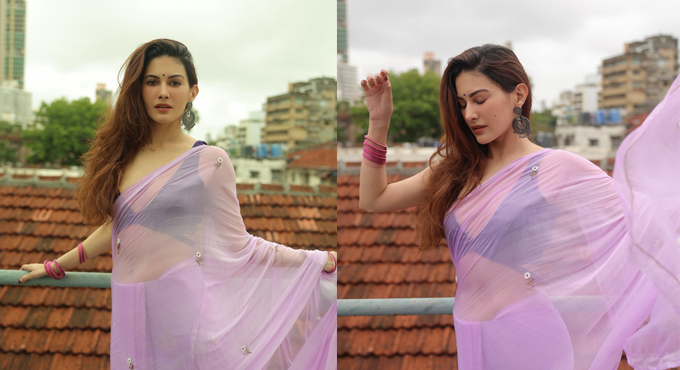 Amyra Dastur Hot In Saree