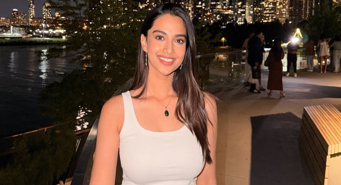 నగరవెలుగుల్లో మెరిసిపోతున్న మీనాక్షి Meenakshi Chaudhary Dazzling Amidst The City Lights