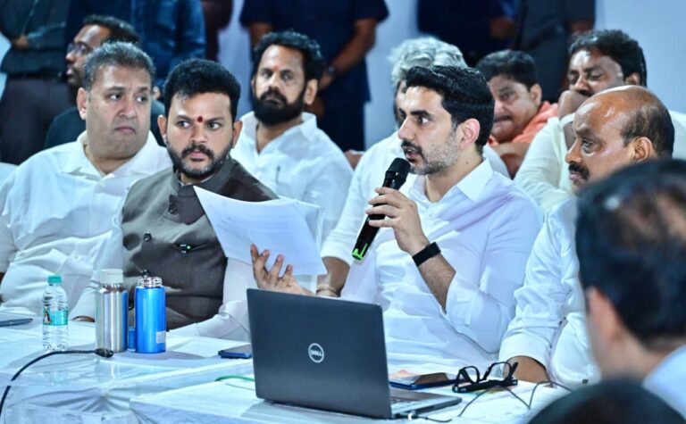 భోగాపురంలో ప్రధాని పర్యటన ఏర్పాట్లపై మంత్రి నారా లోకేష్ సమీక్ష