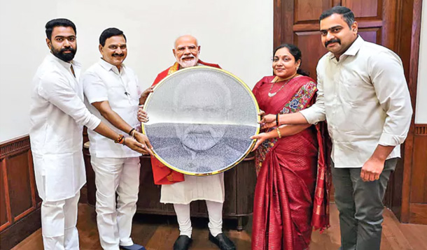 ప్రధాని మోదీని కలిసిన కేంద్ర మంత్రి భూపతిరాజు శ్రీనివాసవర్మ Union Minister Bhupathiraju Srinivasa Varma Met Prime Minister Modi