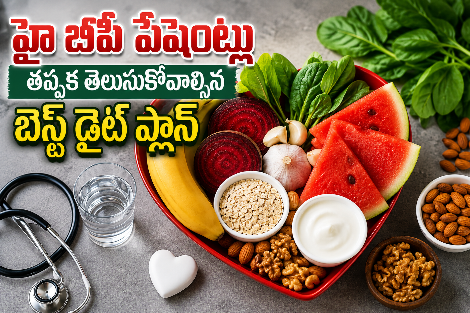 హై బీపీ పేషెంట్లు తప్పక తెలుసుకోవాల్సిన బెస్ట్ డైట్ ప్లాన్ The Best Diet Plan That High Blood Pressure Patients Must Know