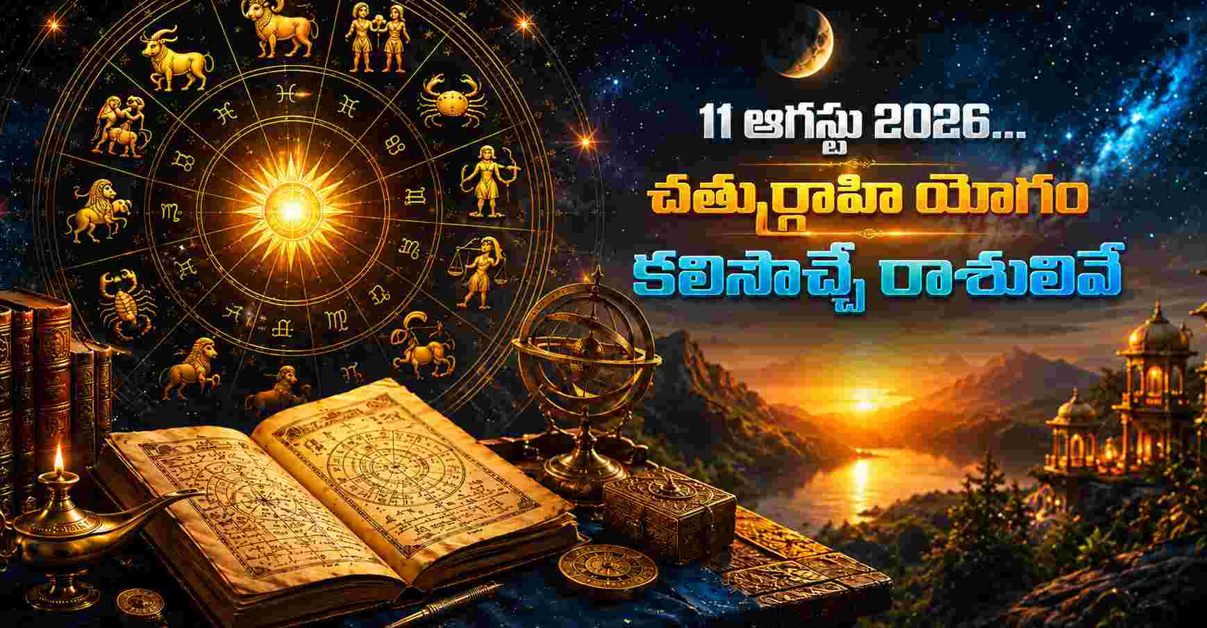 11 ఆగస్టు 2026 రాశిఫలాలు.. చతుర్గ్రాహి యోగ ప్రభావం ఈ రాశులపైనే ! August 11 2026 Horoscope Chaturgrahi Yoga Impact On These Zodiac Signs