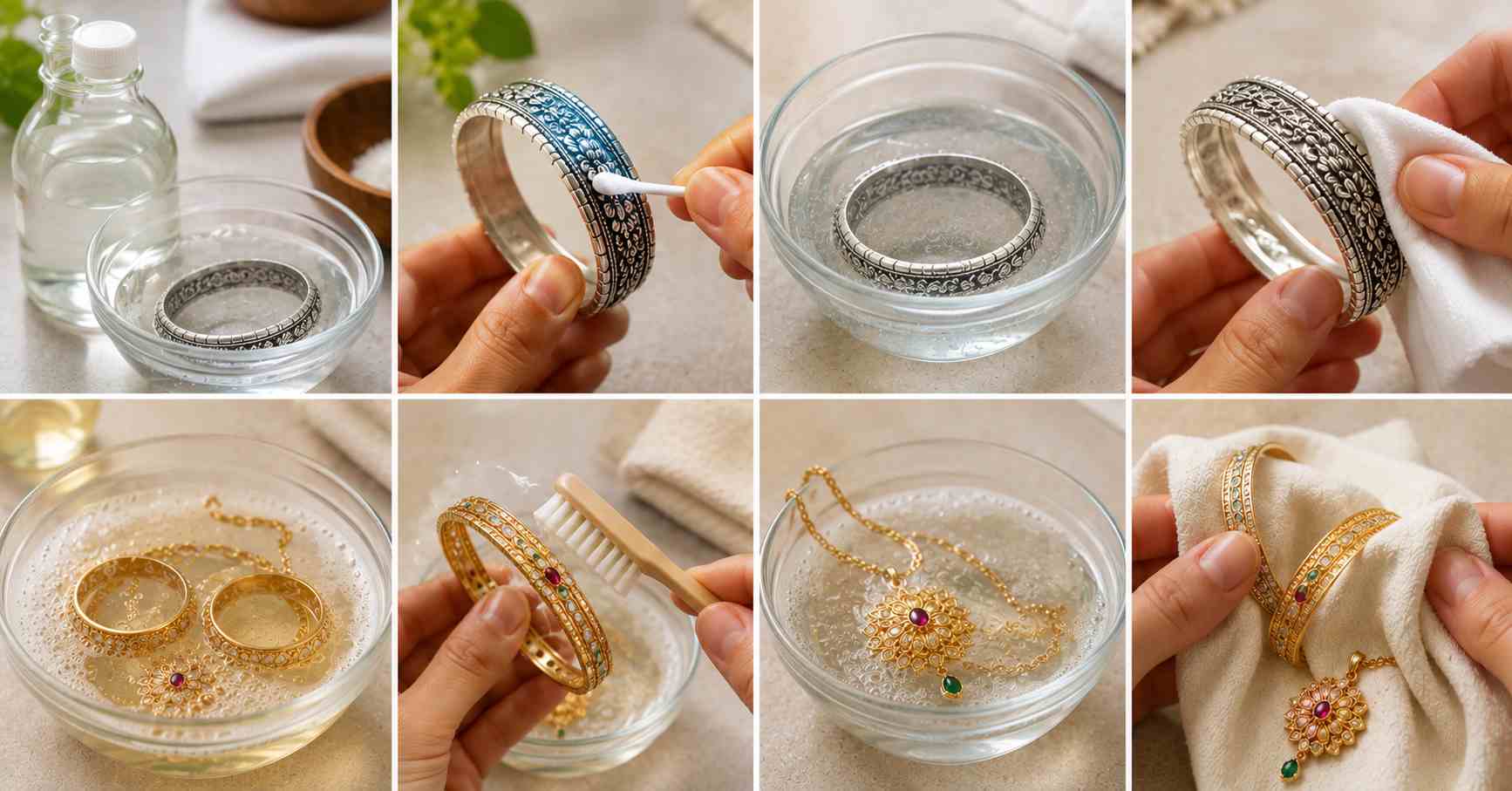 Cleaning with vinegar and soap