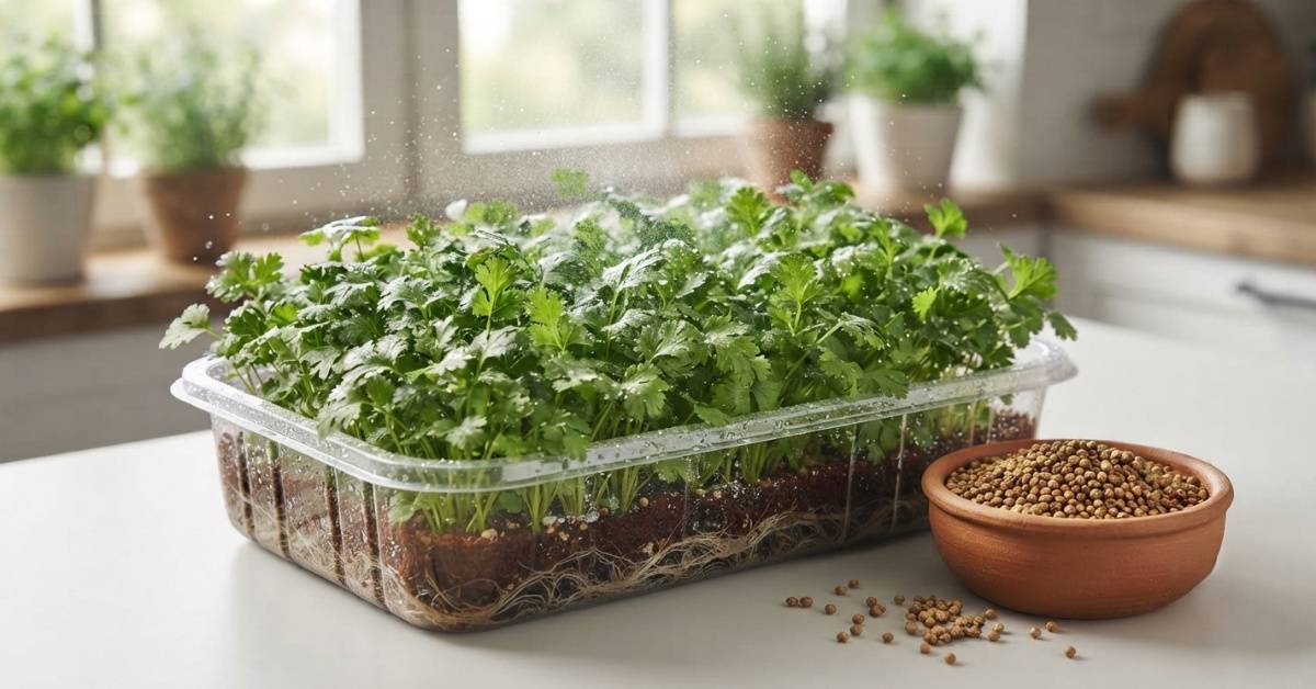 Fresh greens with coriander