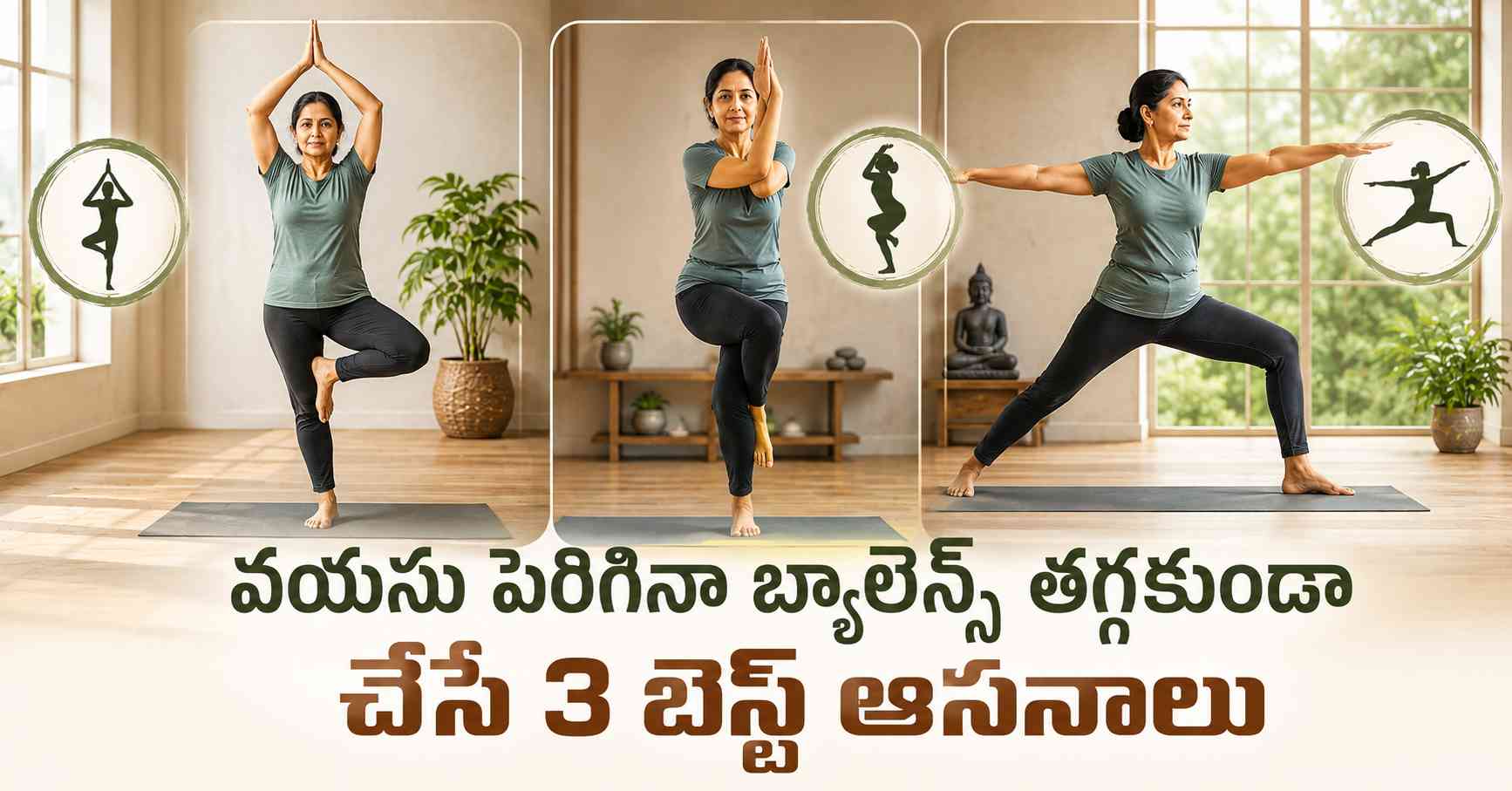 వయసు పెరిగినా బ్యాలెన్స్ తగ్గకుండా చేసే 3 బెస్ట్ ఆసనాలు… 3 Best Asanas To Maintain Balance As You Age