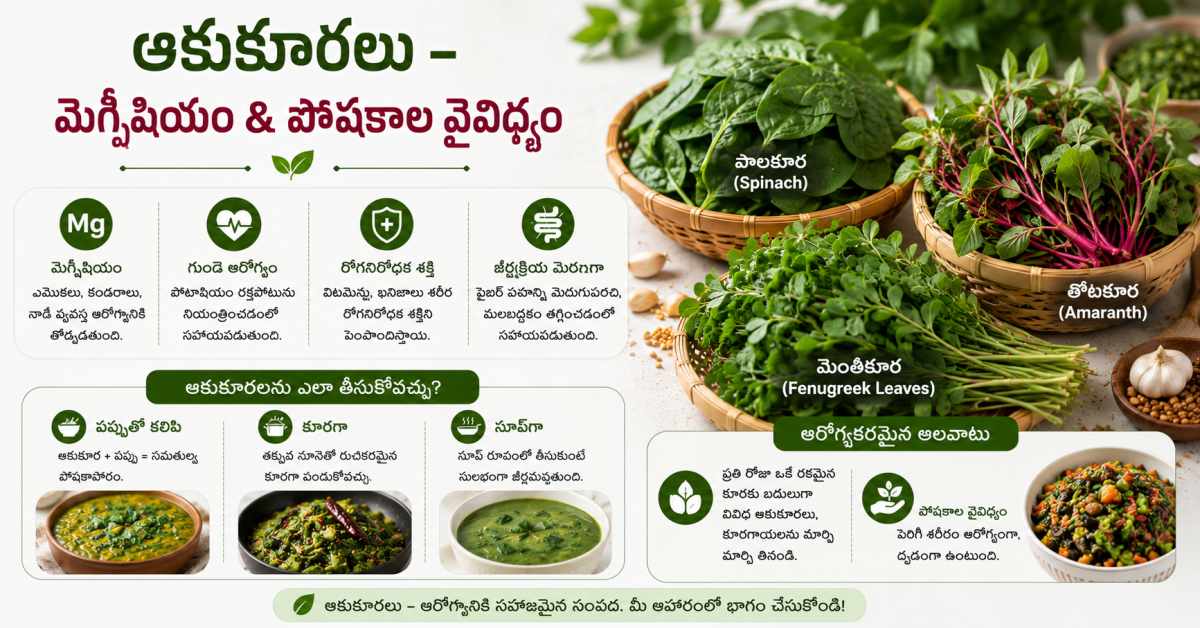 Leafy Greens – Magnesium & A Variety of Nutrients