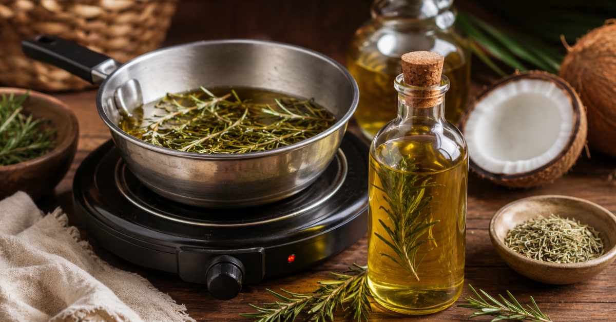 Making Rosemary Hair Oil
