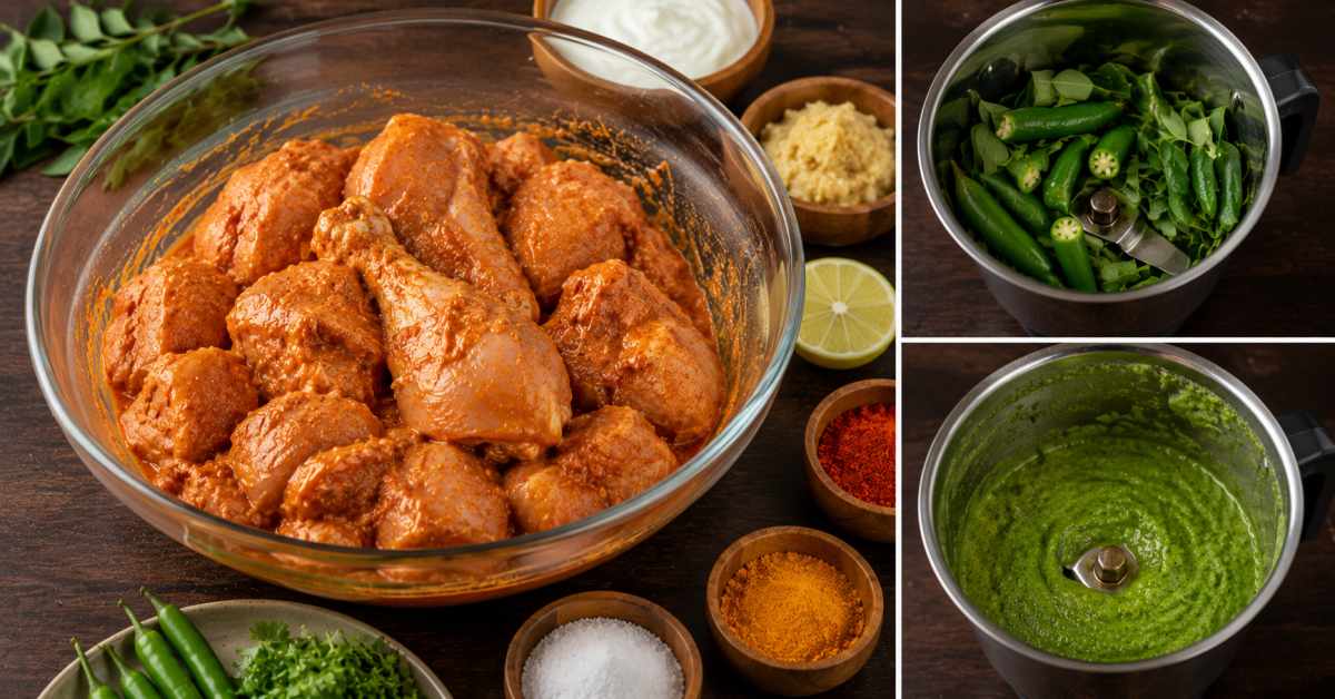 Marinate the chicken.