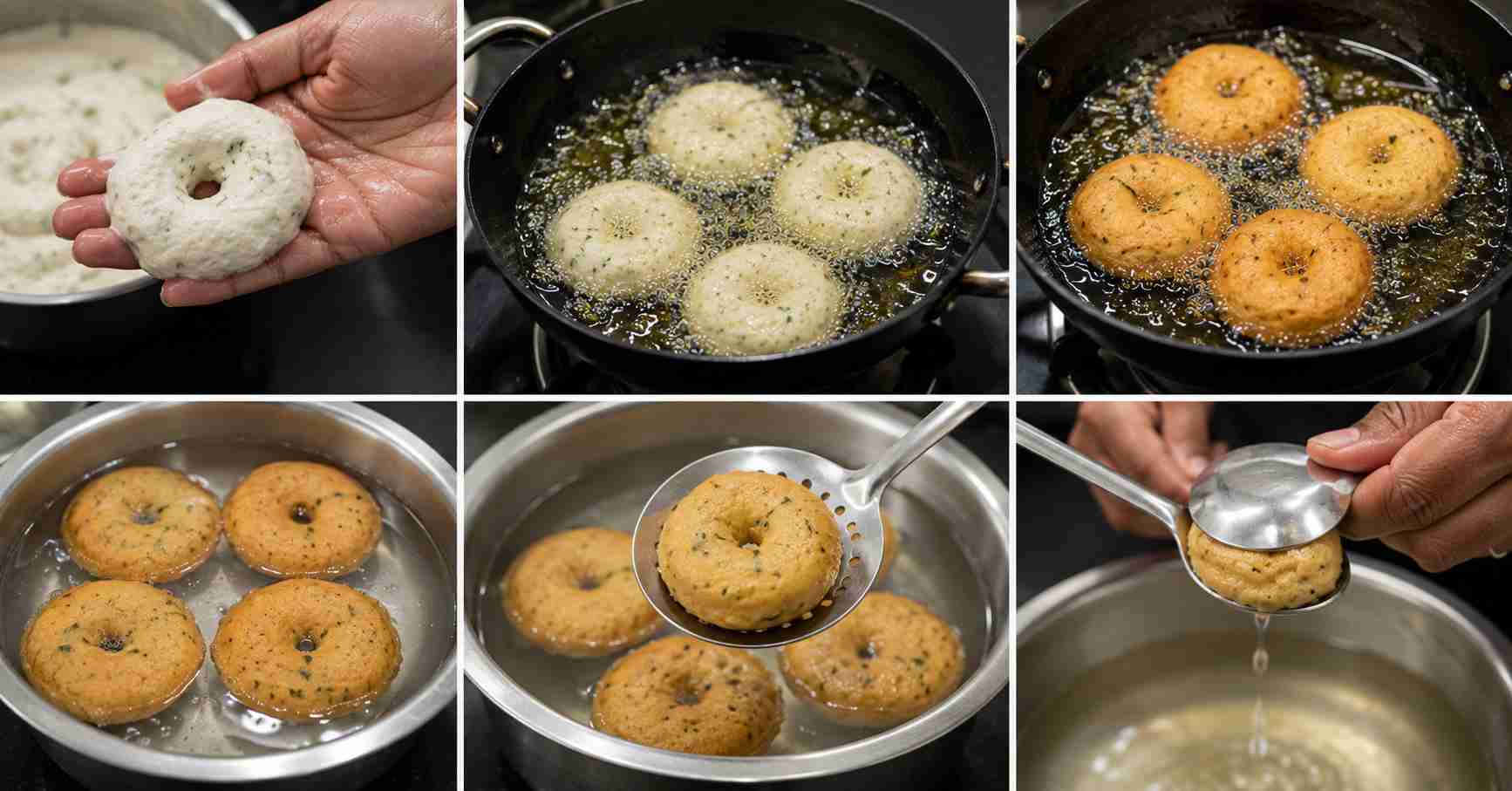 Method of frying vadas