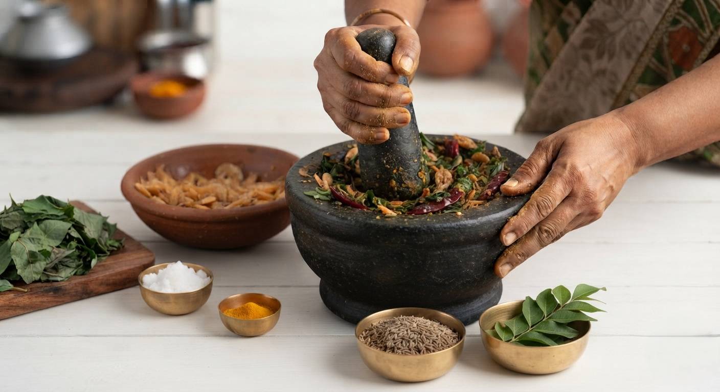 Method of grinding the chutney