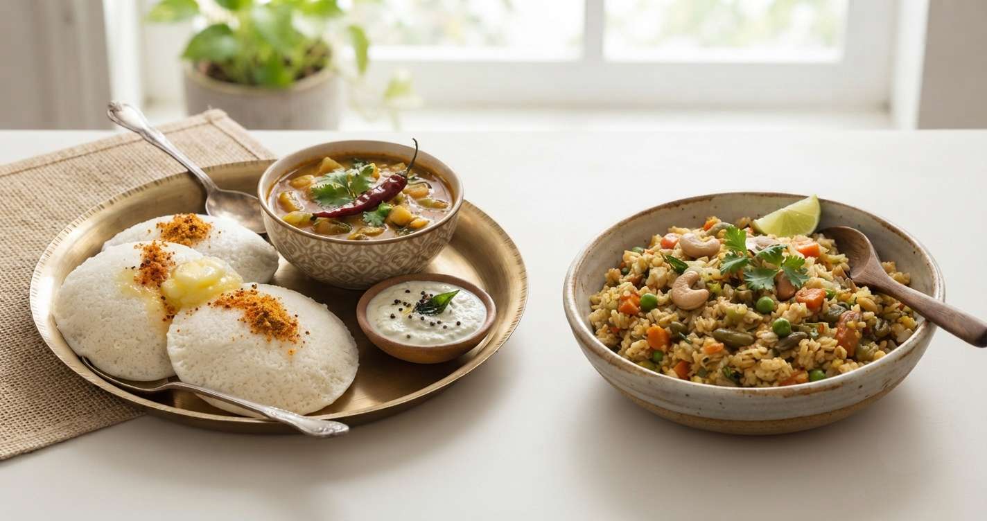 Nutrients in Idli and Upma