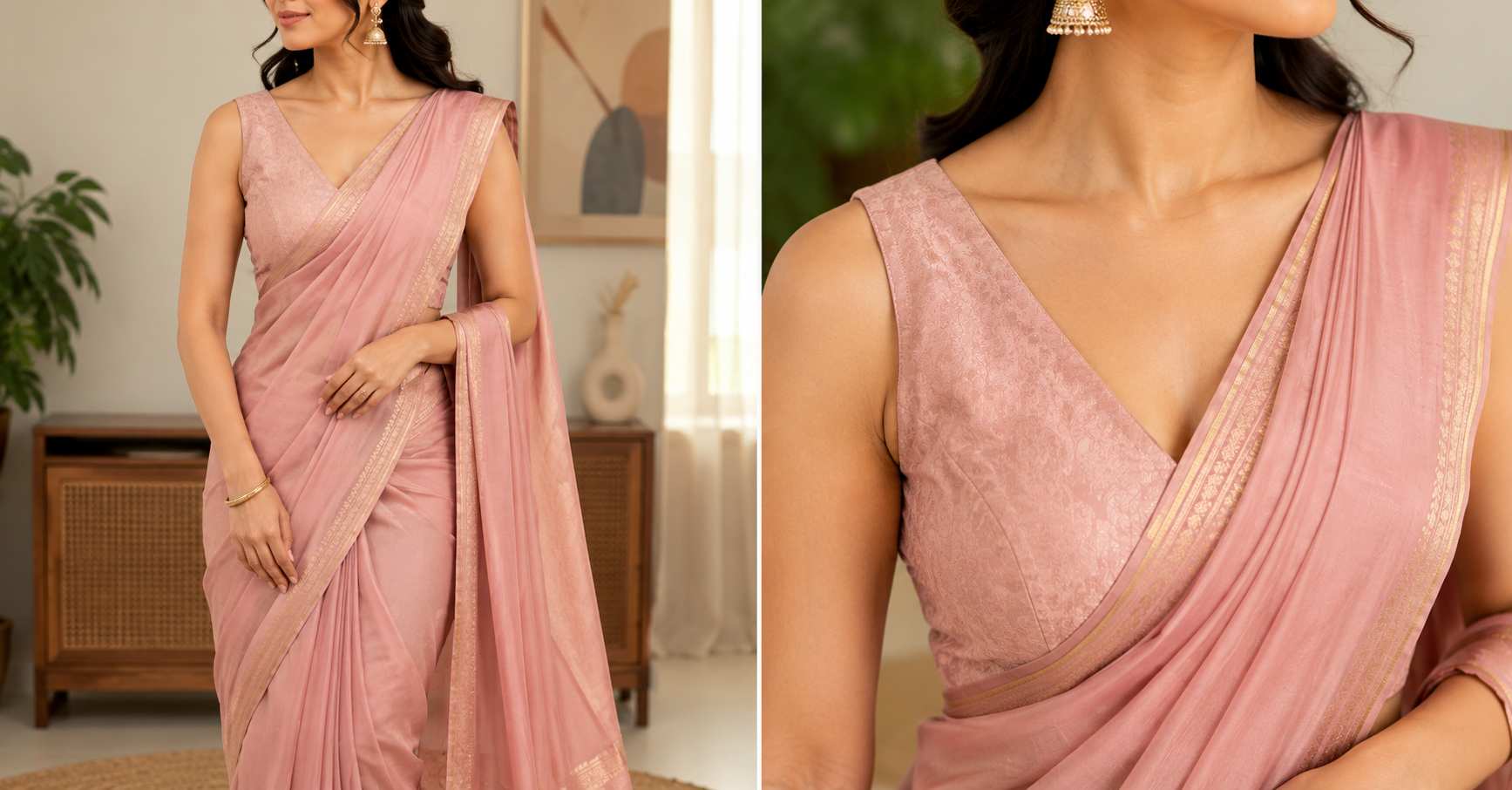 Pallu and Blouse Fit